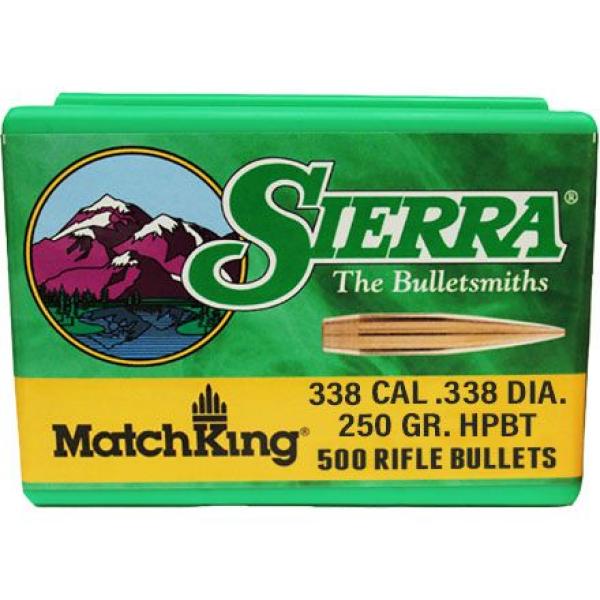 SIERRA KROGLE .338 LAPUA MAGNUM  250 GR HPBT MATCHKING