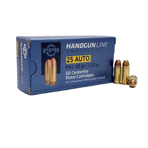 NABOJ PPU 25 AUTO 6,35 Browning